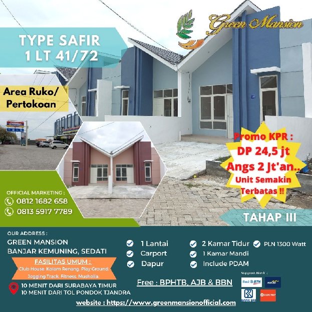 Ready Rumah Dekat Bandara Juanda Promo Cash Back