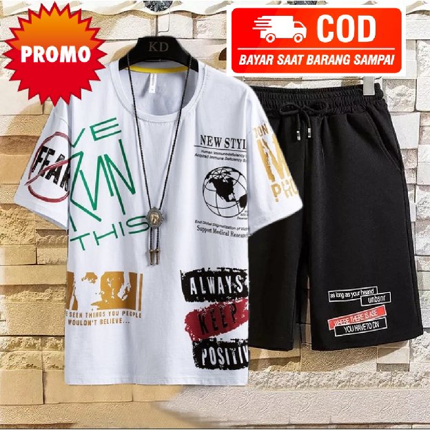 Kaos Pria Setelan Genri