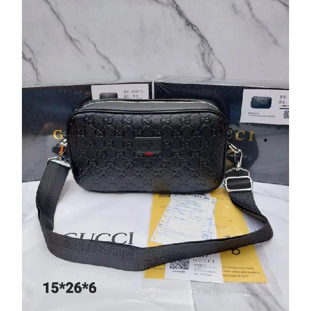 Tas Gucci Clutch 2in1 Leather Handbag Tas Tangan Kulit
