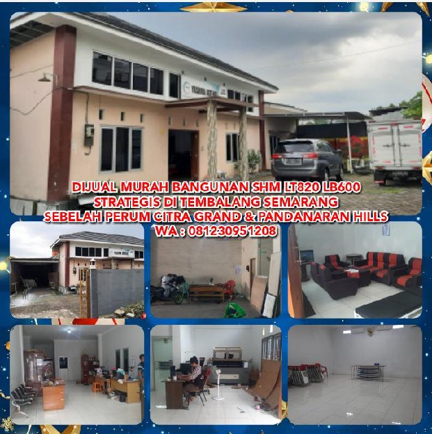 Rumah Dijual Murah Lt820 Lb600 Di Tembalang Semarang Sebelah Perum Citra Grand & Pandanaran Hills