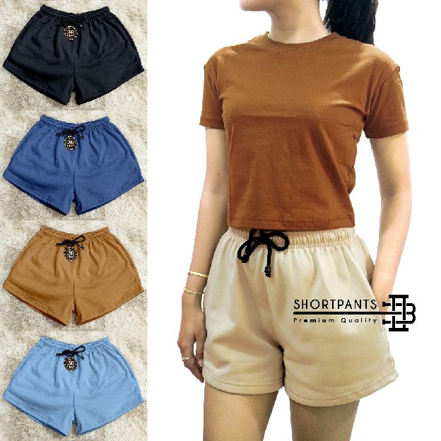 Shortpants Celana Pendek Fashion Wanita Hotpants Korean Style Sweatshort Celana Santai Wanita