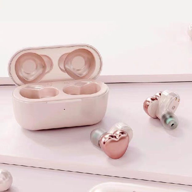 Love Tws Heartbuds Berbentuk Hati True Wireless Stereo Headset Bluetooth Touch Control