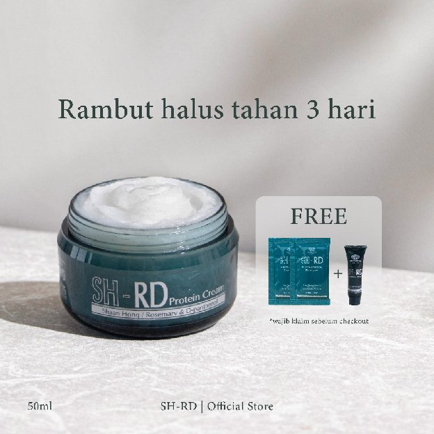 Shrd Protein Cream | Moisturizer & Vitamin Rambut | Hair Care Rambut Ngembang, Kering & Kusut