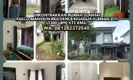 Dikontrakkan Rumah 2lantai Di Fasco Mansion Residence Ngaglik Sleman Diy.Lt200 Lb90 Kt3 Km3. 