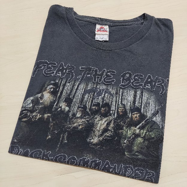 Kaos Vintage Fear The Beard Duck Comander Made N Mexico By Triple A