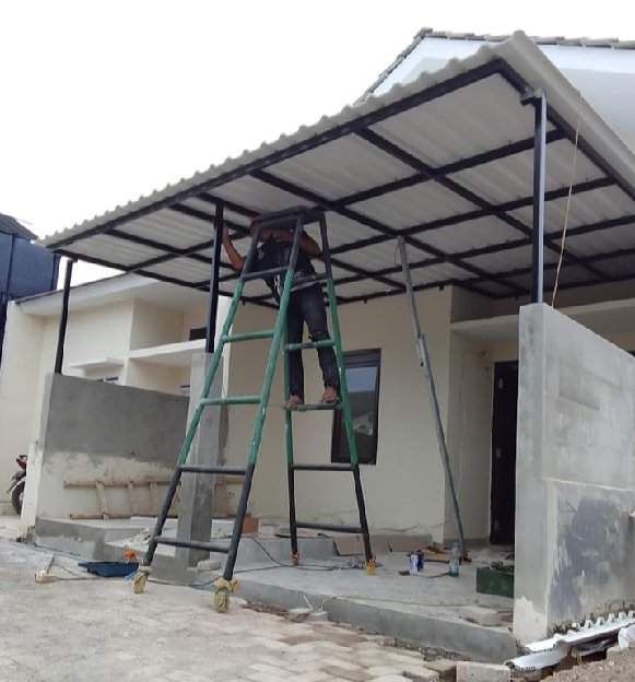 Kanopi Rangka Besi Holoh Galpanis Atap Alderon