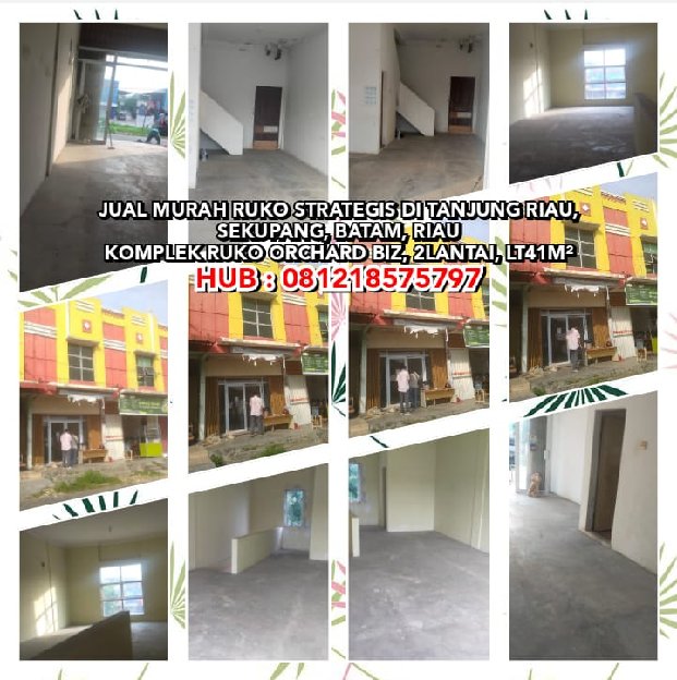 Ruko Dijual : Jual Murah Ruko Strategis Di Tanjung Riau, Sekupang, Batam, Kep. Riau