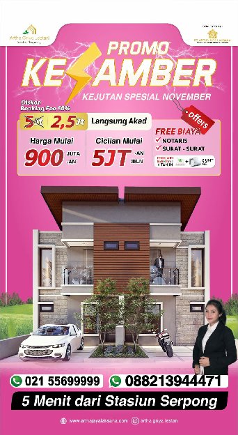 Rumah Mewah Dengan Harga Murah Dekat Stasiun Serpong 