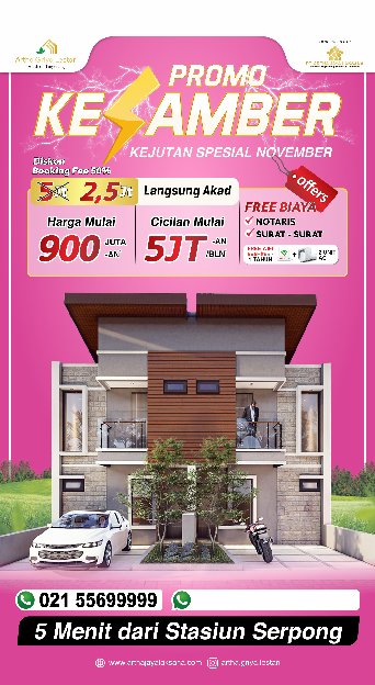 Artha Griya Lestari 2,5juta Sudah Bisa Punya Rumah Shm Di Tangsel 