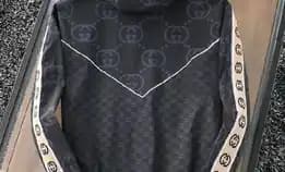 Jaket Bomber Hoodie Zipper Pria Gucci