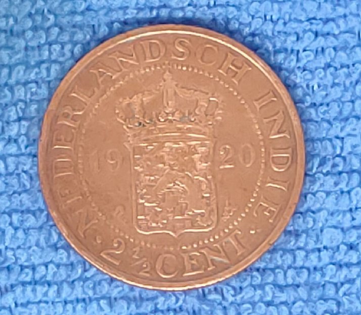 Koin Lama Nederland Indie ,2,5 Sen Tahun 1920