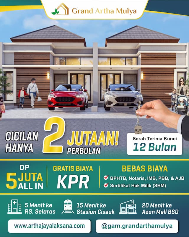 Grand Artha Mulya Rumah Komersil Tanpa Dp Dekat Stasiun