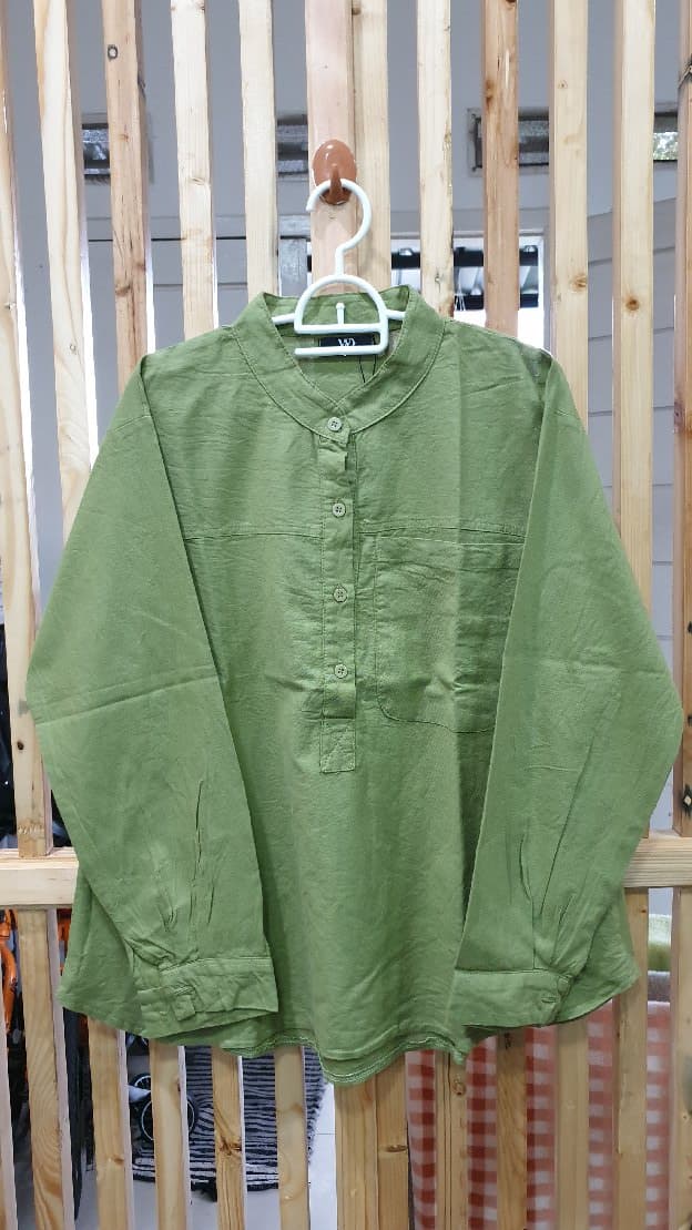 Blouse Hijau Wanita - Atasan Wanita - Atasan Kerja - Atasan Cewek Bumi