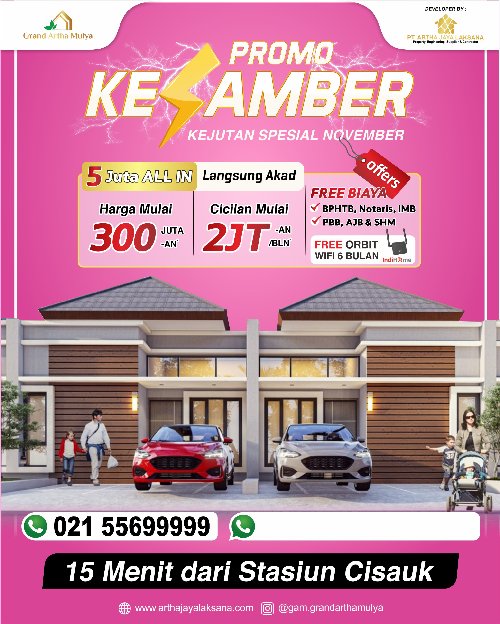 Rumah 1 Lantai Grand Artha Mulya