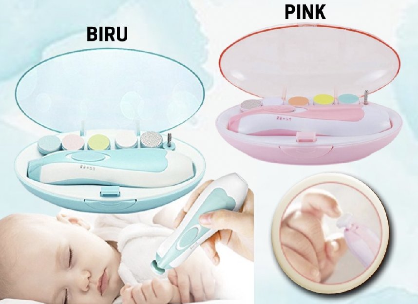 Baby Care Electric Nail Trimmer / Gunting Kuku Bayi / Pemotong Kuku Bayi Clippers Set Tool Gunting K