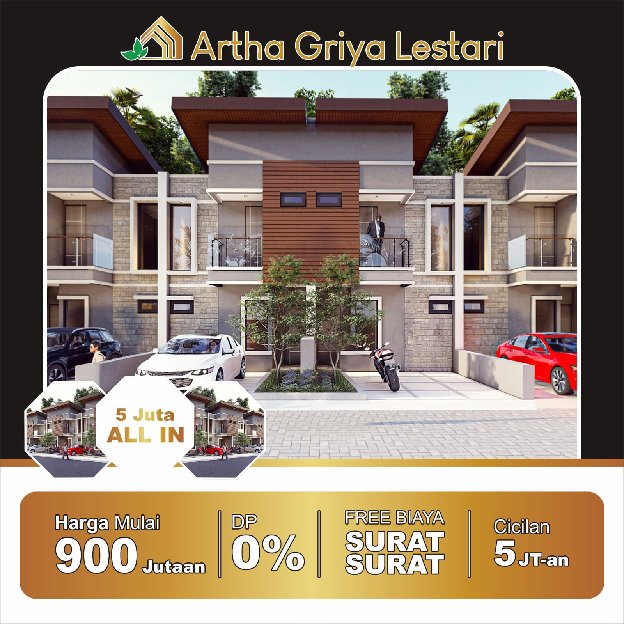 Artha Griya Lestari Rumah Murah 2 Lantai 5 Menit Stasiun Serpong Tanpa Dp 
