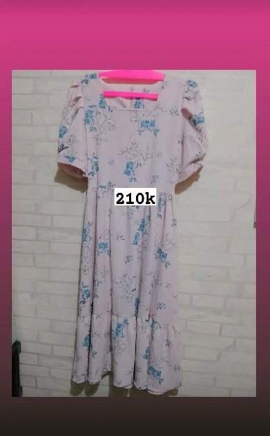 Dres Wanita Tangan Pendek Motif Bunga