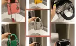 Tas Dior Classic New 3-Grid Diana Bag Croco