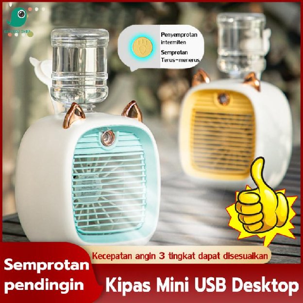 Little Fox Portable Fan, Humidifier Fan, Usb Air Cooler Mini Ac Cooler Portable Ac Energy Fan Cooler