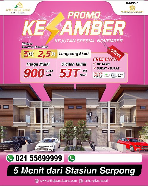 Artha Griya Lestari, Rumah Cantik Termurah Di Tangsel