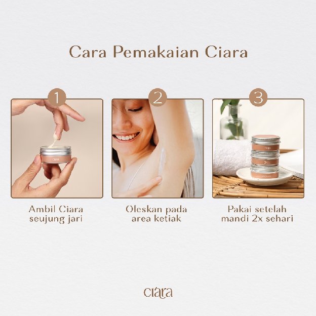 Ciara Natural Deodorant Penghilang Bau Badan Dan Ketiak Natural Anti Odor
