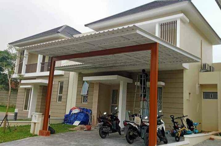 Kanopi Atap Alderon Rangka Besi Holoh Galpanis