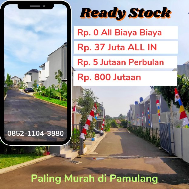 Angsuran 5 Jutaan Perbulan Di Pamulang Dan Siap Huni