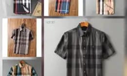 Kemeja Lengan Pendek Pria Burberry 1003