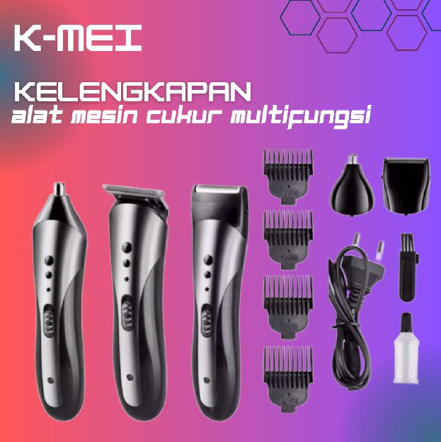 Kemei Alat Cukur Lengkap 