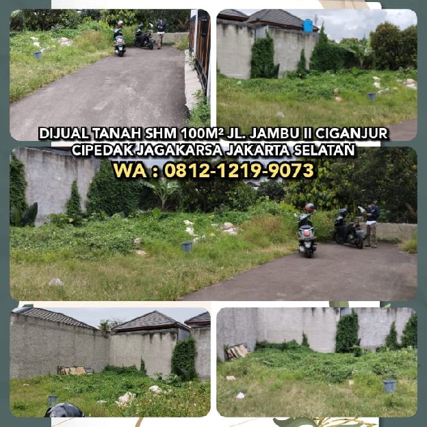 Dijual Tanah Shm 100m² Jl. Jambu Ii Ciganjur Cipedak Jagakarsa Jakarta Selatan. Wa : 0812-1219-9073