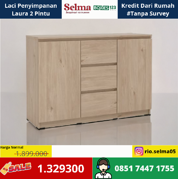 Laci Penyimpanan Laura 2 Pintu 