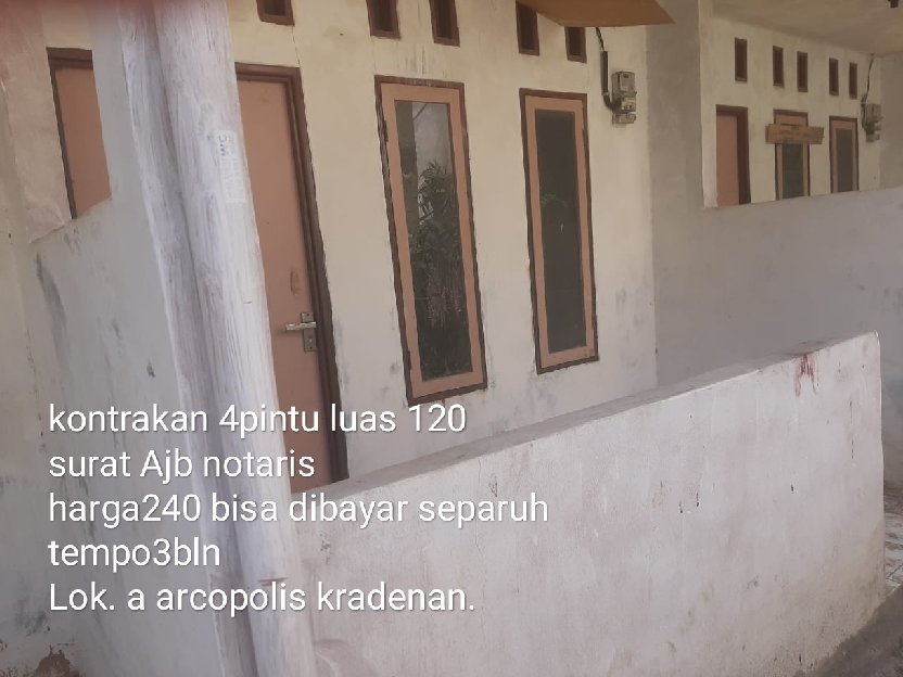 Rumah Kontrkan D Jual Per Pintu