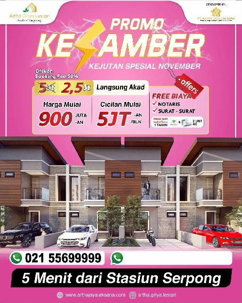 Artha Griya Lestari Rumah 2 Lantai Di Tangerang Selatan
