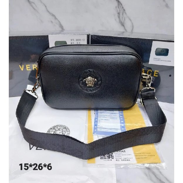 Tas Versace Clutch 2in1 Leather Handbag Tas Tangan Kulit