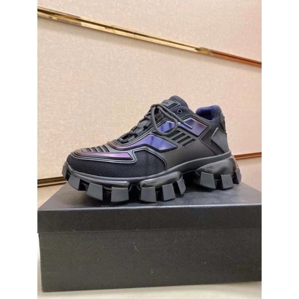 Sepatu Pria Prada Wedges Sneakers Hitam