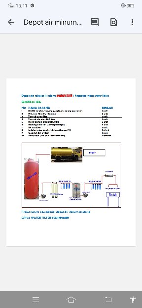Pembuatan Depot Air Minum Isi Ulang