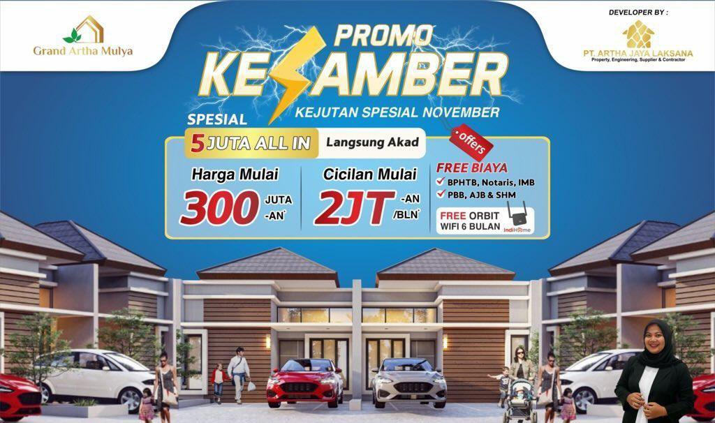 Rumah Cluster Baru 1 Lantai Komersil Angsuran Kpr 2jutaan