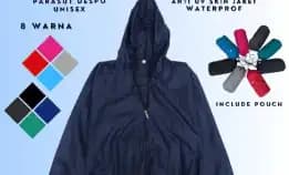 Jaket Sauna Olahraga Running Lari Joging Gym Parasut Pria Wanita Unisex Dewasa Polos Simple Hoodie