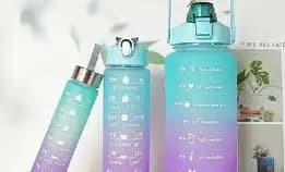 Botol Minum Beranak 3in1 Gradiasi Tritan Viral 2000ml + 1000ml + 300ml