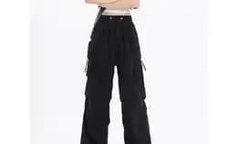 Cargo Pants Wanita Highwaist Loose Korean Style - Celana Kargo Wanita Terbaru