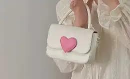 Tas Selempang Bahu Love Sling Bag Kondangan Rantai Cewek Wanita Remaja Hand Bag Import Fashion Cute 