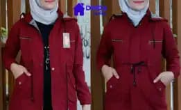 Jaket Wanita Parka Kanvas Premium Saskia - Dmn