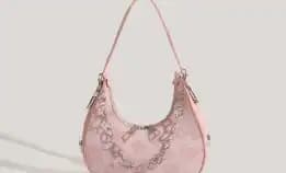 Bag Bunga Asli Bernilai Tinggi Ketiak All-Match Portable Bahu Bulan Sabit Tas Baru Wanita Gaya Peran