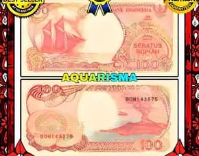1 Lembar Uang Kertas Kuno 100 Rupiah Perahu Pinisi Tahun 1992 Good Quality