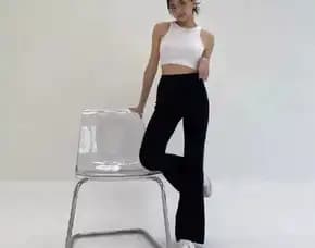 Celana Kulot Highwaist Panjang Cutbray Wanita