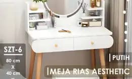 Meja Rias Minimalis Aesthetic Meja Rias Kecil Dengan Cermin Meja Make Up