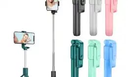 Tripod Tongsis Bluetooth 4 In 1 Flash Light Tripod Bluetooth Selfie Stick Led Flash Selfi Stik Tongs