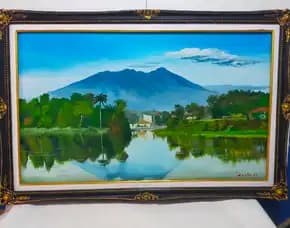 Lukisan Kanvas Pemandangan Pegunungan Salak 