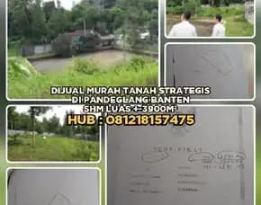 Tanah Dijual : Tanah Murah Strategis Di Pandeglang Banten.Shm Luas ±3900m².H: 081218157475