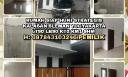 Rumah Siap Huni Di Kalasan Sleman Yogyakarta.Lt90 Lb90 Kt2 Km1 Shm Strategis.H: 087843103246/Pemilik